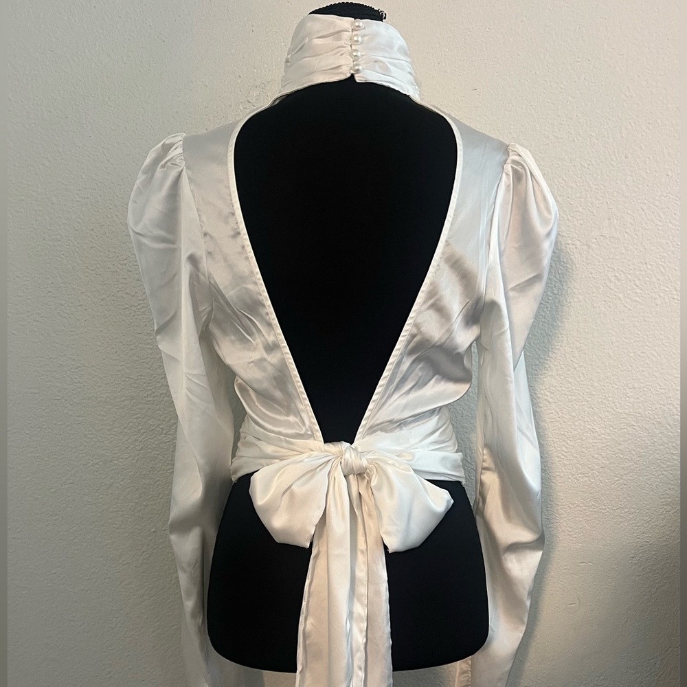 Vagabond White Satin Fabric
